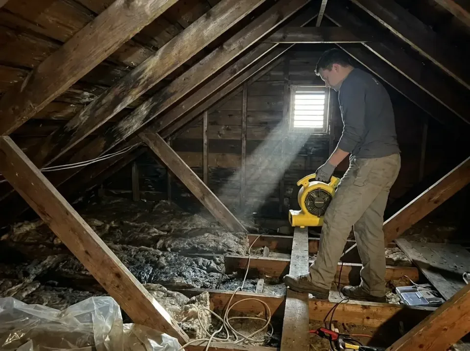 attic-water-damage-drying-proc-007 — frequently asked questions, Emergency Water Extraction & 24/7 Flood Response in Bystrom…